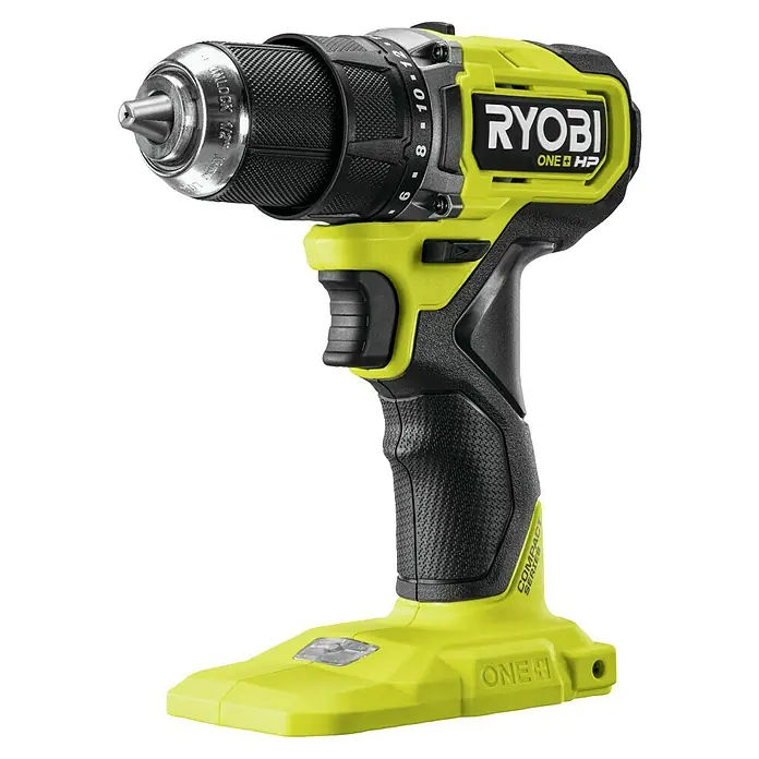 Ryobi ONE+HP Akku-Bohrschrauber RDD18C1-0 C - 18 V, Ohne Akku, 60 Nm - Nahaufnahme eines Ryobi ONE+ HP Akku-Bohrschraubers, der Leistung und kompaktes Design für effizientes Arbeiten vereint.