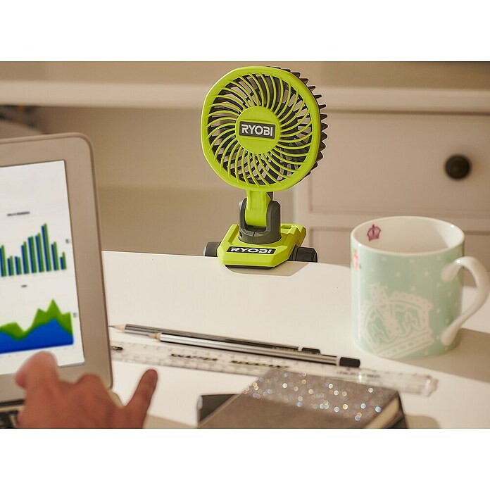 Ryobi 4V USB Akku-Ventilator RCF4-120G (4 V, 1 Akku) | BAUHAUS