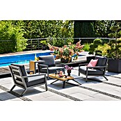 Sunfun Loungemöbel-Set Maja/Lumar/Solo (6 -tlg., Night-Grey/Holz) | BAUHAUS