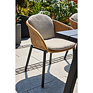 Gartensessel (B x T x H: 55 x 59 x 73 cm, Braun, Polyrattan)