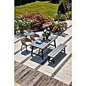 Sunfun Melina Gartenbank (B x T x H: 155 x 42,4 x 45,7 cm, Akazienholz, Black Washed) | BAUHAUS