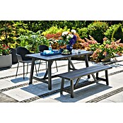 Sunfun Melina Gartenbank (B x T x H: 155 x 42,4 x 45,7 cm, Akazienholz, Black Washed) | BAUHAUS