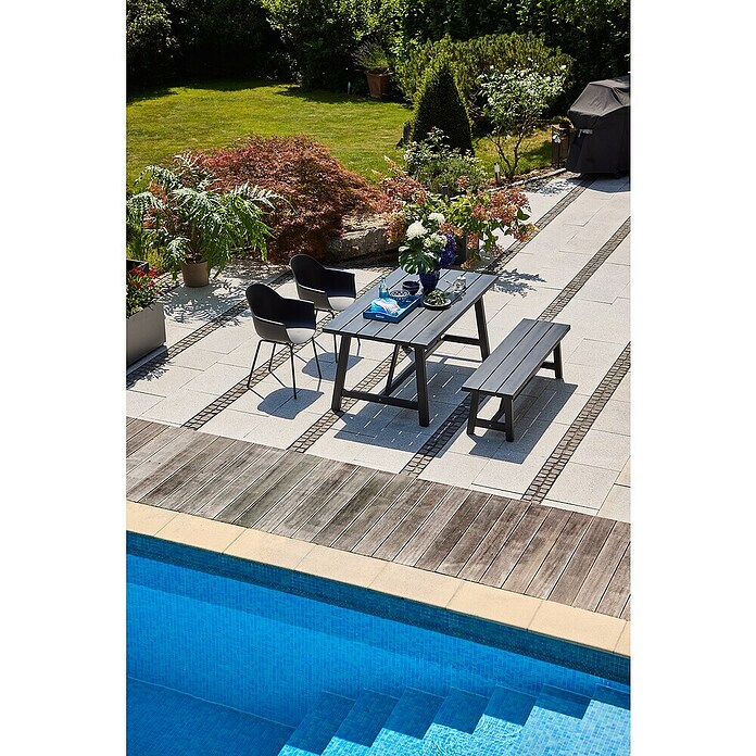 Sunfun Melina Gartentisch (L x B x H: 170 x 90 x 75 cm, Akazienholz, Rechteckig, Black Washed) | BAUHAUS