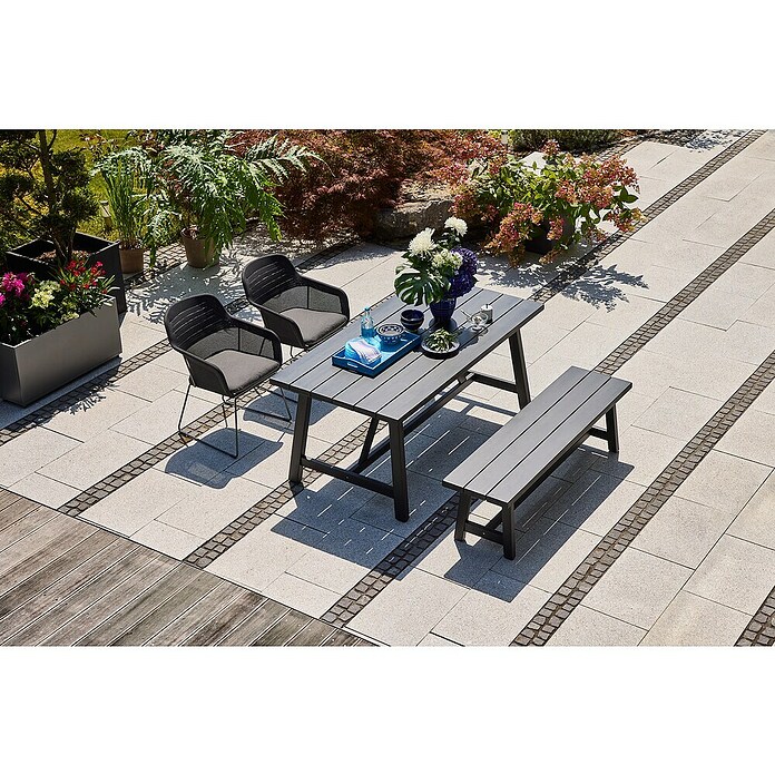 Sunfun Melina Gartentisch (L x B x H: 170 x 90 x 75 cm, Akazienholz, Rechteckig, Black Washed) | BAUHAUS