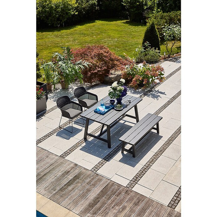 Sunfun Melina Gartentisch (L x B x H: 170 x 90 x 75 cm, Akazienholz, Rechteckig, Black Washed) | BAUHAUS