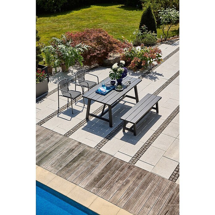 Sunfun Melina Gartentisch (L x B x H: 170 x 90 x 75 cm, Akazienholz, Rechteckig, Black Washed) | BAUHAUS