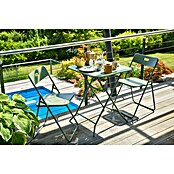 Conjunto de muebles de balcón Jordan (3 pzs., Acero, Verde, Abatible) | BAUHAUS