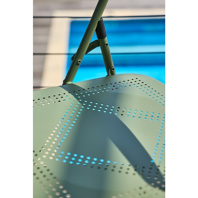 Conjunto de muebles de balcón Jordan (3 pzs., Acero, Verde, Abatible) | BAUHAUS