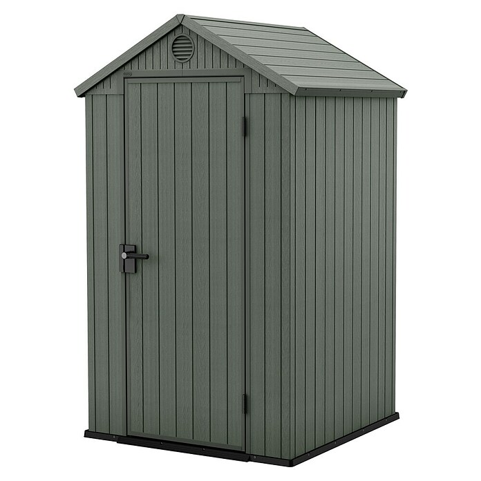 Keter Tuinhuis Darwin 44 (Buitenmaat incl. dakoverstek (b x d): 125,8 x 117 cm, Kunststof, Groen, 1,5 m²) | BAUHAUS
