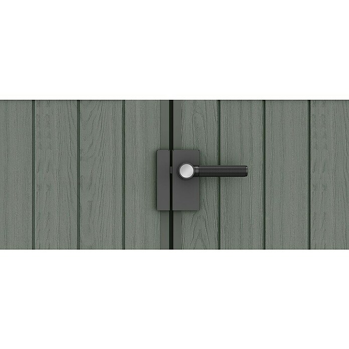 Keter Tuinhuis Darwin 44 (Buitenmaat incl. dakoverstek (b x d): 125,8 x 117 cm, Kunststof, Groen, 1,5 m²) | BAUHAUS
