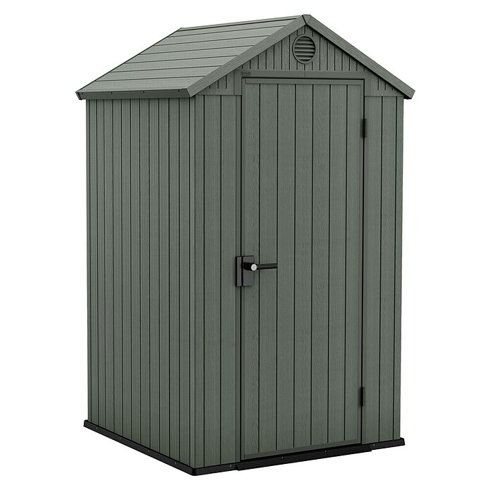 Keter Tuinhuis Darwin 44 (Buitenmaat incl. dakoverstek (b x d): 125,8 x 117 cm, Kunststof, Groen, 1,5 m²) | BAUHAUS