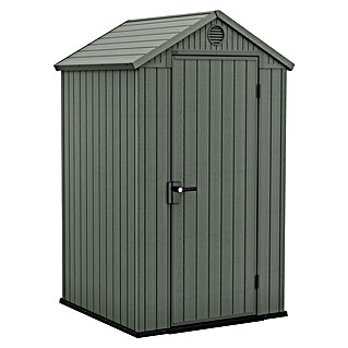 Keter Gerätehaus Darwin (Außenmaß inkl. Dachüberstand (B x T): 125,8 x 117 cm, Kunststoff, Grün)