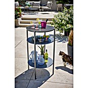 Sunfun Solo Mesa auxiliar de jardín redonda (Ø x Al: 65 x 108 cm, Acero, Gris) | BAUHAUS