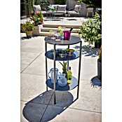 Sunfun Solo Mesa auxiliar de jardín redonda (Ø x Al: 65 x 108 cm, Acero, Gris) | BAUHAUS