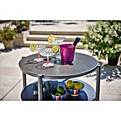 Sunfun Solo Mesa auxiliar de jardín redonda (Ø x Al: 65 x 108 cm, Acero, Gris) | BAUHAUS