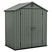 Keter Tuinhuis Darwin 64 (Buitenmaat incl. dakoverstek (b x d): 190 x 122 cm, Kunststof, Groen, 2,3 m²) | BAUHAUS