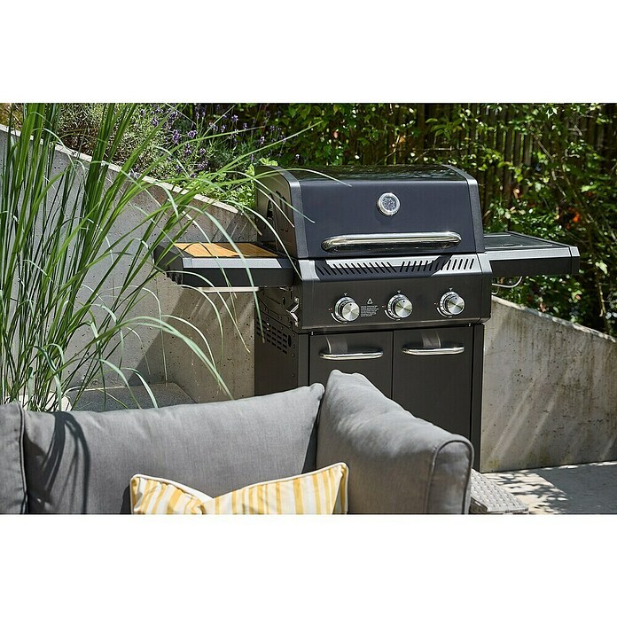 Kingstone Gasgrill Diner 3000 Beast (Grillfläche (B x T): 63,7 x 43 cm, 10,5 kW, Anzahl Brenner: 3 Stk.) | BAUHAUS