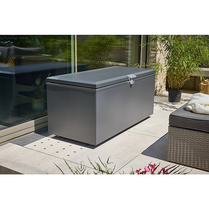 Sunfun Lumar Aufbewahrungsbox (L x B x H: 80 x 160 x 72 cm, Stahl, Night-Grey) | BAUHAUS