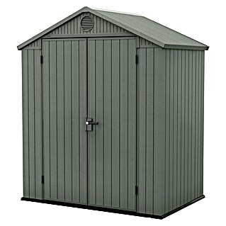 Keter Gerätehaus Darwin (Außenmaß inkl. Dachüberstand (B x T): 190 x 122 cm, Kunststoff, Grün)