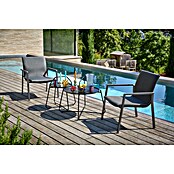 Sunfun Melina Garten-Beistelltisch rund (Ø x H: 80 x 60,5 cm, Stahl, Night-Grey) | BAUHAUS