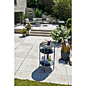 Sunfun Solo Mesa auxiliar de jardín redonda (Ø x Al: 65 x 108 cm, Acero, Gris) | BAUHAUS
