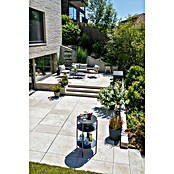 Sunfun Solo Mesa auxiliar de jardín redonda (Ø x Al: 65 x 108 cm, Acero, Gris) | BAUHAUS