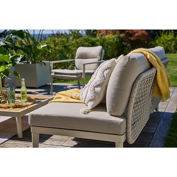 Sunfun Solo Sofá de conjunto (Gris claro, L x An x Al: 167,5 x 86,5 x 66 cm, Aluminio) | BAUHAUS