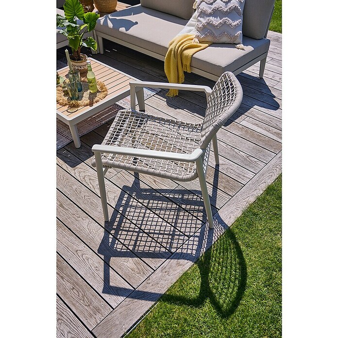 Sunfun Solo Rope Loungesessel Rope (B x T x H: 69,5 x 74 x 72 cm, Aluminium, Kunststoff, Light-Greige) | BAUHAUS