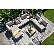 Sunfun Solo Conjunto de muebles chaise lounge + sofá + mesa de centro (5 pzs., Gris claro) | BAUHAUS
