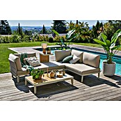 Sunfun Loungemöbel-Set Solo Rope (5 -tlg., Aluminium/Polyrattan/Olefin, Light-Greige) | BAUHAUS