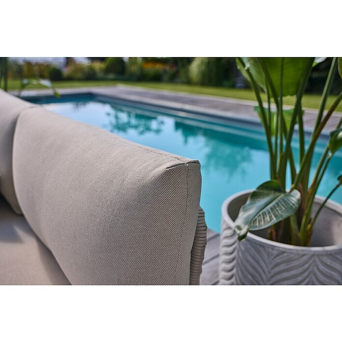 Sunfun Solo Rope Módulo de conjunto de respaldo con cojín (Aluminio, Gris claro) | BAUHAUS