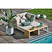 Sunfun Solo Conjunto de muebles chaise lounge + mesa auxiliar (4 pzs., Gris claro) | BAUHAUS
