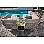 Sunfun Solo Conjunto de muebles chaise lounge + mesa auxiliar (3 pzs., Gris claro) | BAUHAUS