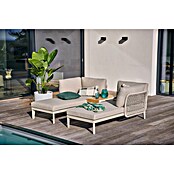 Sunfun Solo Conjunto de muebles chaise lounge + mesa auxiliar (3 pzs., Gris claro) | BAUHAUS
