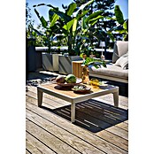 Sunfun Solo Garten-Couchtisch (L x B x H: 72 x 72 x 26 cm, Aluminium, Light-Greige) | BAUHAUS