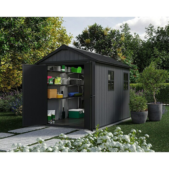 Keter Caseta para jardín Newton Plus 759 (Medidas ext. (An x Pr): 230 x 287 cm, Plástico, Gris) | BAUHAUS