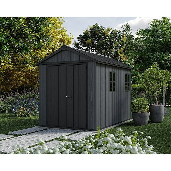 Keter Caseta para jardín Newton Plus 759 (Medidas ext. (An x Pr): 230 x 287 cm, Plástico, Gris) | BAUHAUS