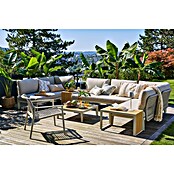 Sunfun Loungemöbel-Set Solo Rope IX (9 -tlg., Aluminium/Polyrattan/Olefin, Light-Greige) | BAUHAUS