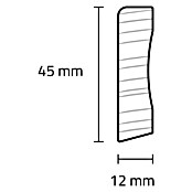 Sockelleiste (240 x 1,2 x 4,5 cm, Kiefer, RAL 9016) | BAUHAUS