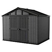 Keter Gerätehaus Stronghold 10x8 (Außenmaß inkl. Dachüberstand (B x T): 304 x 243 cm, Kunststoff, Grau) | BAUHAUS