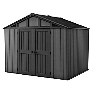 Keter Gerätehaus Stronghold 10x8 (Außenmaß inkl. Dachüberstand (B x T): 304 x 243 cm, Kunststoff, Grau)