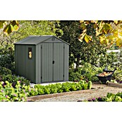 Keter Tuinhuis Darwin 68 (Buitenmaat incl. dakoverstek (b x d): 190 x 244 cm, Kunststof, Groen, 4,5 m²) | BAUHAUS