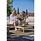Sunfun Solo Garten-Couchtisch (L x B x H: 72 x 72 x 26 cm, Aluminium, Light-Greige) | BAUHAUS
