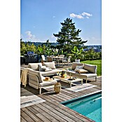 Sunfun Solo Mesa de centro (L x An x Al: 120 x 72 x 26 cm, Aluminio, Bandeja extraíble, Beige claro) | BAUHAUS