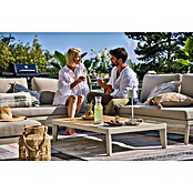 Sunfun Solo Mesa de centro (L x An x Al: 120 x 72 x 26 cm, Aluminio, Bandeja extraíble, Beige claro) | BAUHAUS
