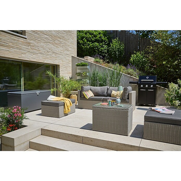 Sunfun Lumar Aufbewahrungsbox (L x B x H: 80 x 160 x 72 cm, Stahl, Night-Grey) | BAUHAUS