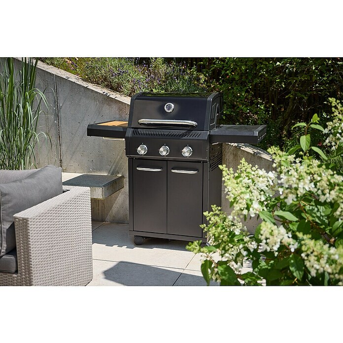 Kingstone Gasgrill Diner 3000 Beast (Grillfläche (B x T): 63,7 x 43 cm, 10,5 kW, Anzahl Brenner: 3 Stk.) | BAUHAUS