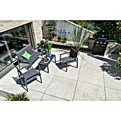 Loungemöbel-Set (4 -tlg., Metall/Textil, Schwarz/Grau) | BAUHAUS