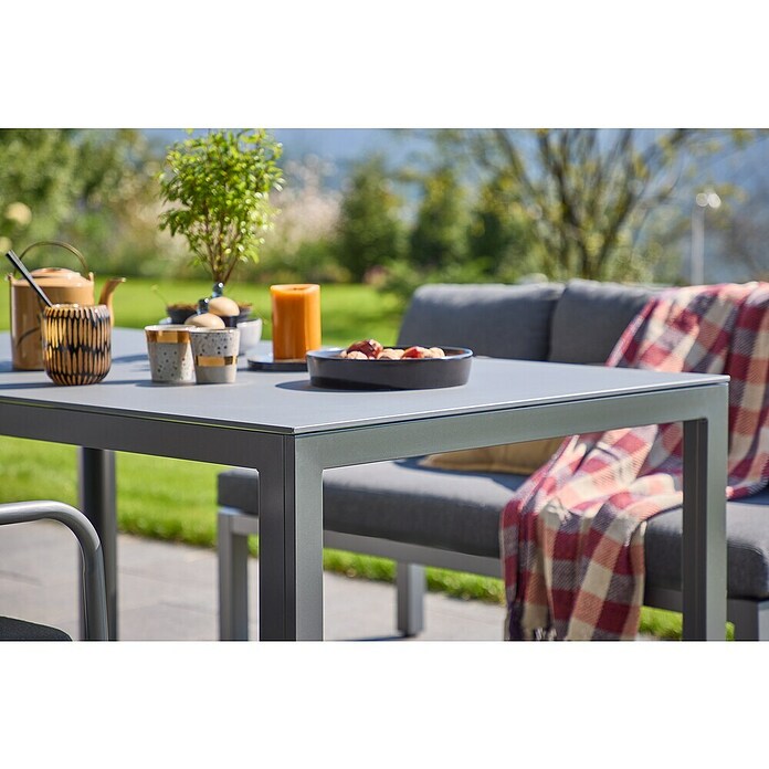 Sunfun Maja Loungesofa (B x T x H: 140 x 67 x 65 cm, Aluminium, Night-Grey) | BAUHAUS