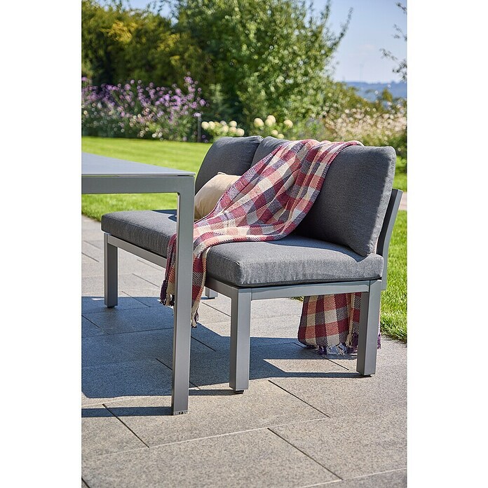 Sunfun Maja Loungesofa (B x T x H: 140 x 67 x 65 cm, Aluminium, Night-Grey) | BAUHAUS